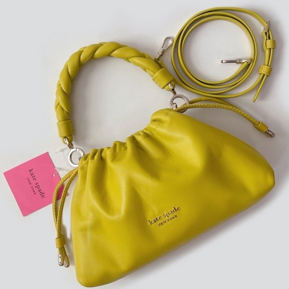 ♠️kate spade Meringue Small Nappa Leather Crossbody Bag, Lime Slice NWT - Picture 5 of 8